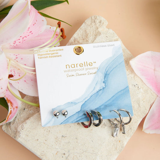 Charm Hoop Silver Trio
