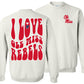 Ole Miss Love Team Sweatshirt-White Collegiate