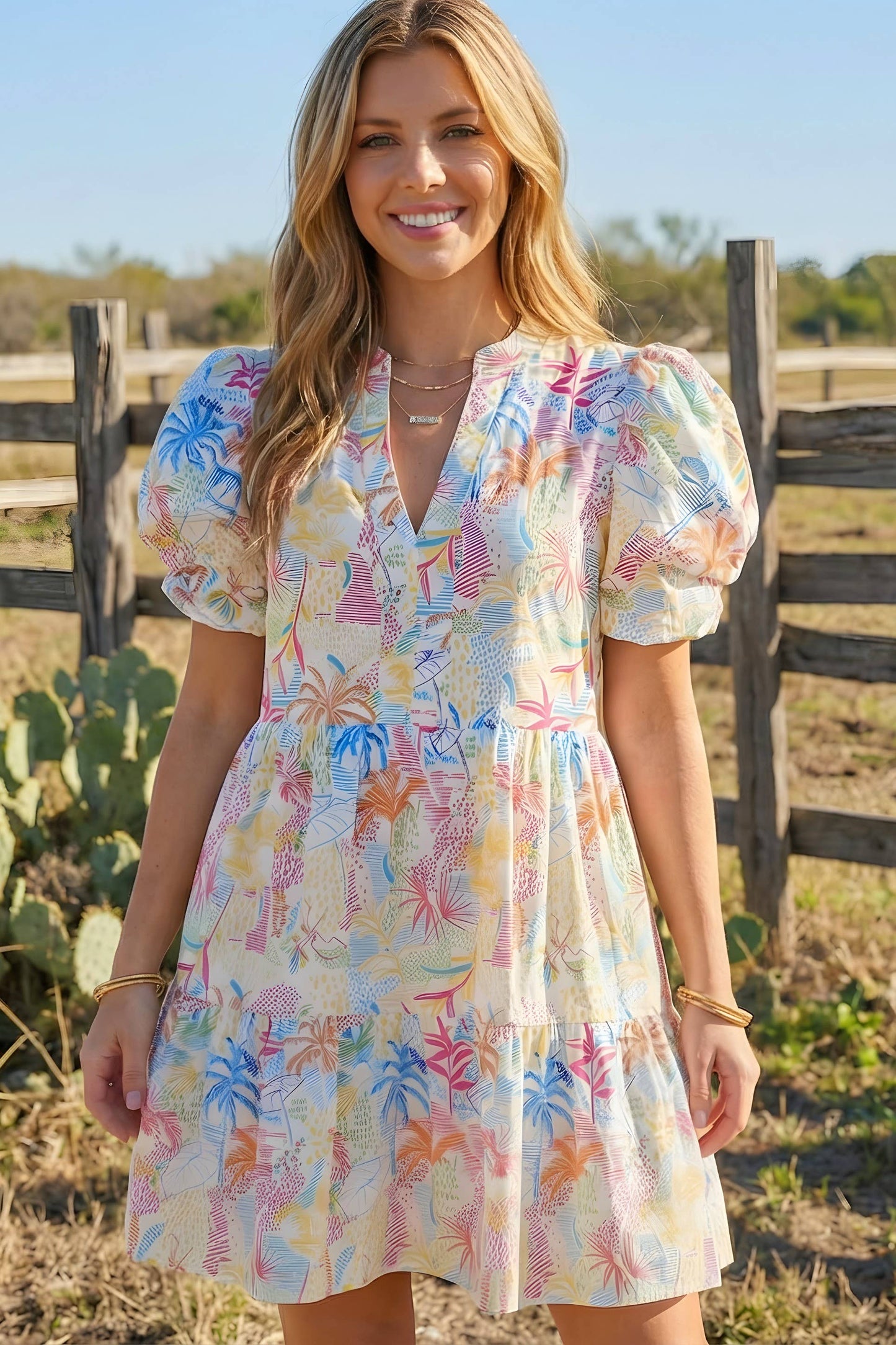 Tropical Patterned Dress