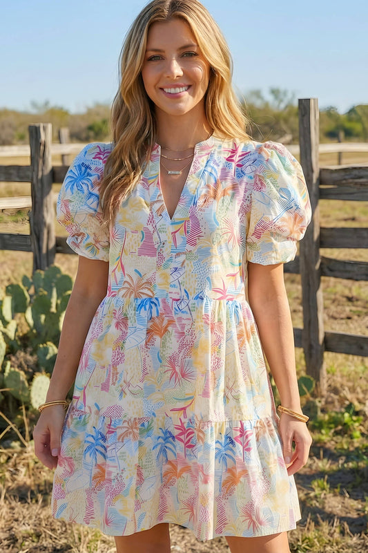 Tropical Patterned Dress