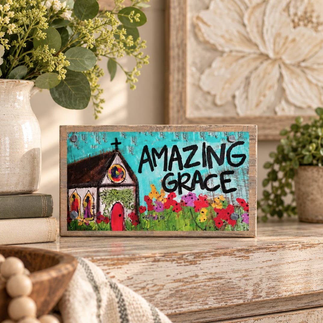 Amazing Grace Driftwood Happy Block