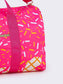 Pink Ice Cream Drip Pattern Canvas Duffle Bag