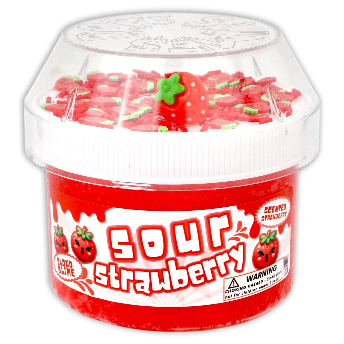 Sour Strawberry - Cloud Textured Slime