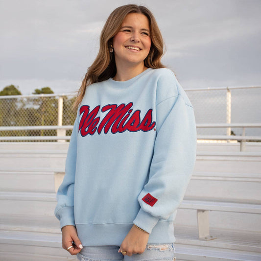 LULU MAC SWEATSHIRT - OLE MISS LIGHT BLUE