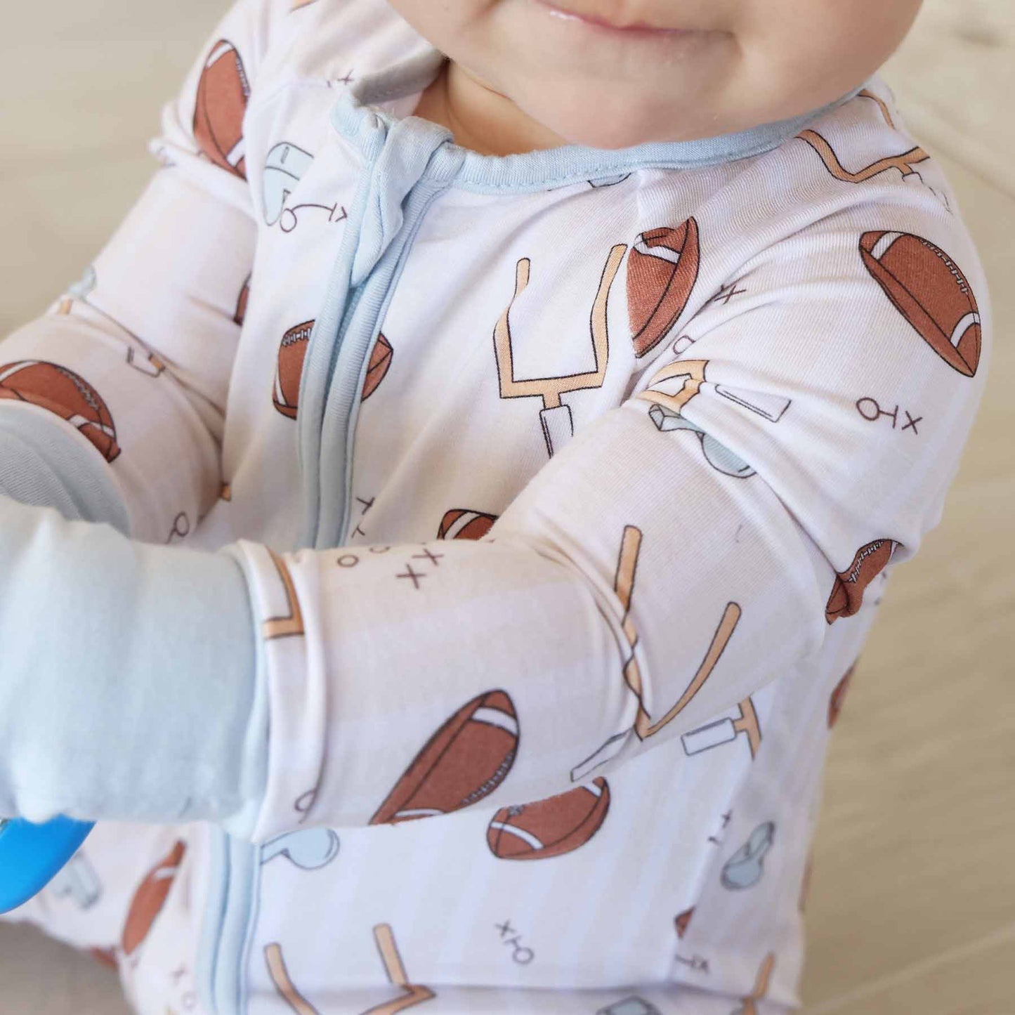 Tiny Touchdowns Convertible Zip Romper