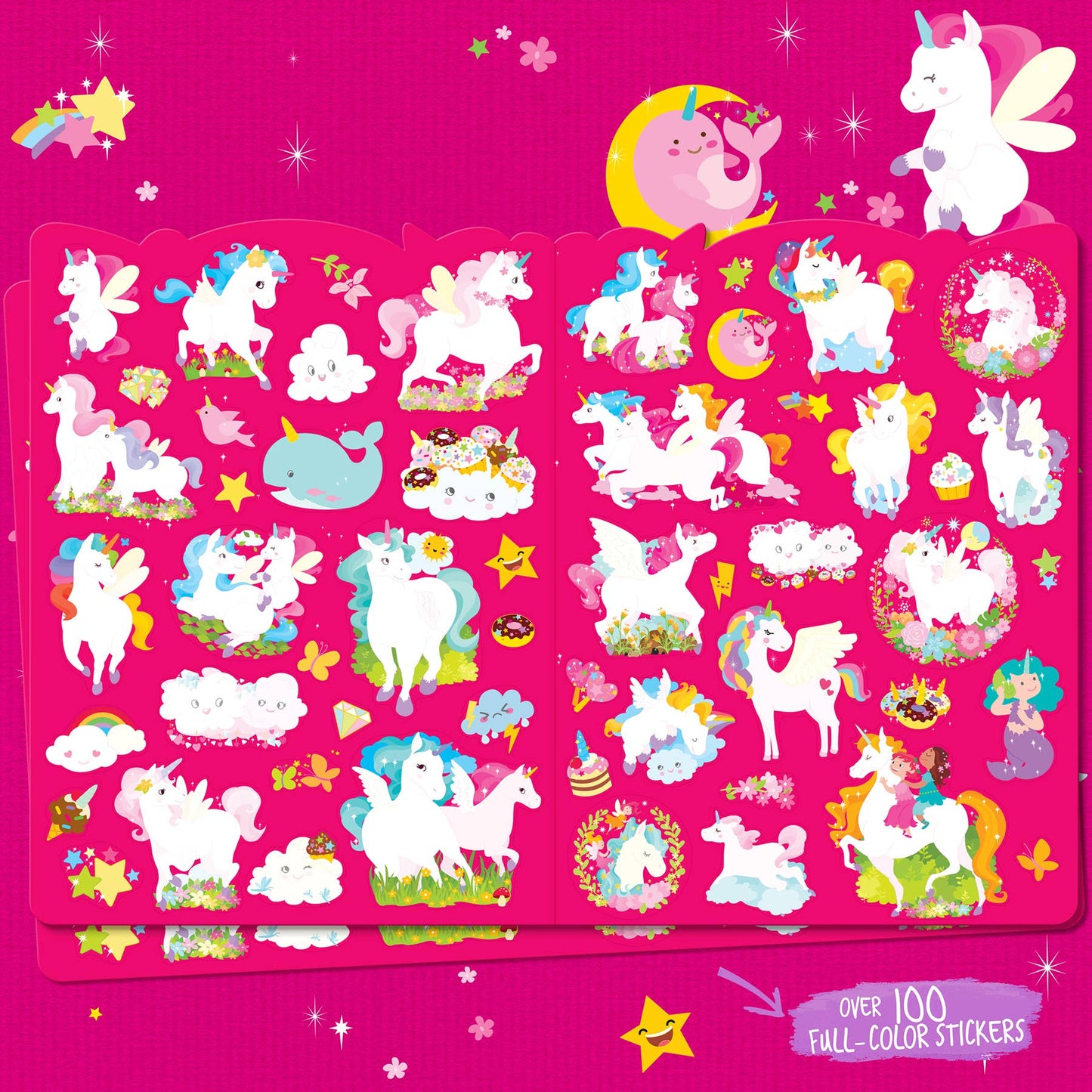 Unicorn Land Activity Book and Stackable Crayon Gift Pack