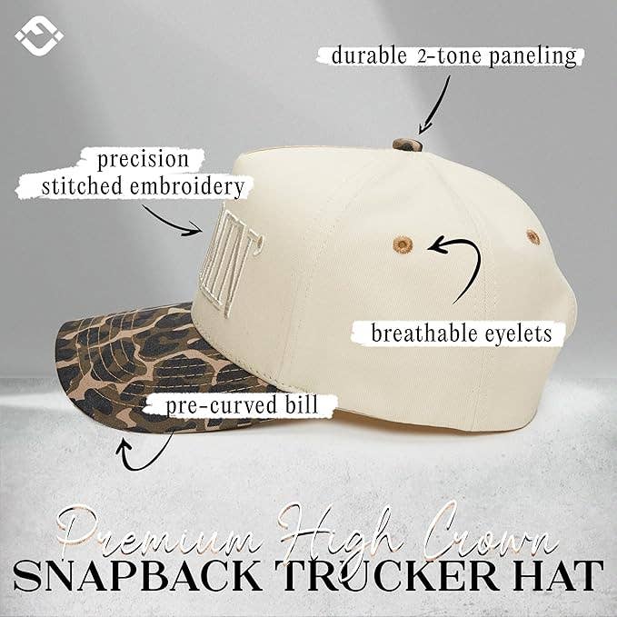 Embroidered Cap: Mommin - Leopard/Beige