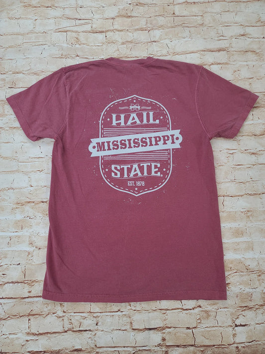 MSU Label Tee - Maroon