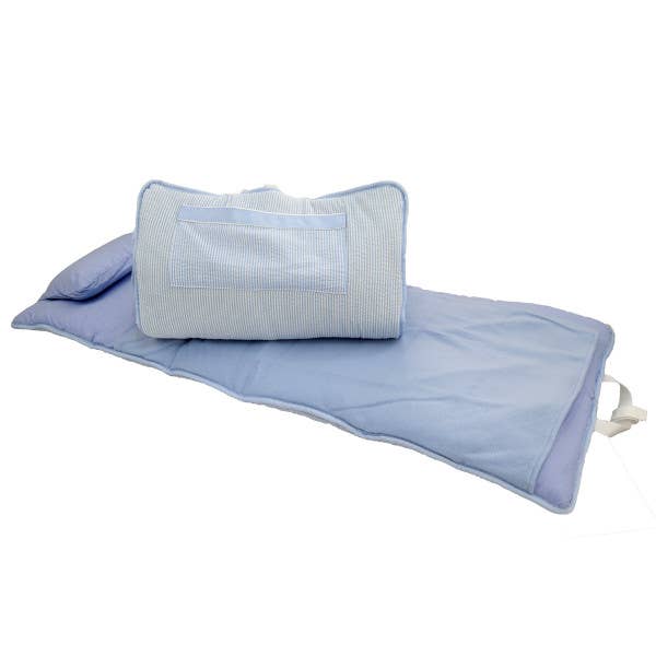 Baby Blue Seersucker Nap Roll | Mint