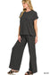 Relaxed Rib Top & Pant Set - Black