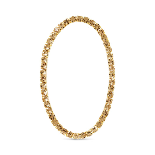 Gold Amber Stretch Tennis Bracelet
