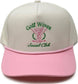 Laser Cut Golf Rope Cap - Golf Wives Social Club-Pink/Beige