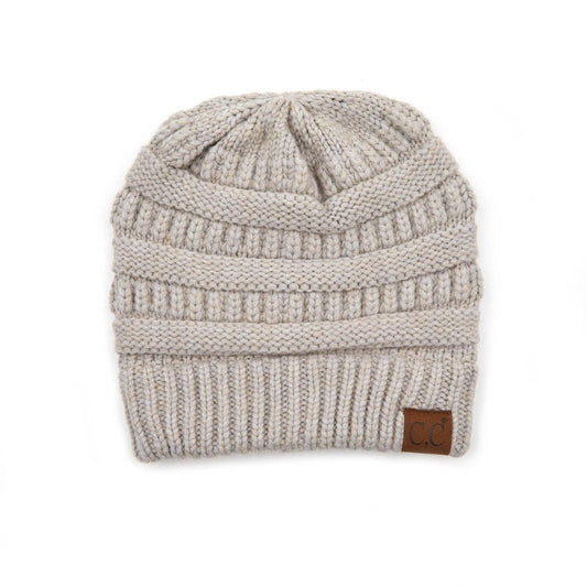 CC Snuggly Soft Yarn Beanie - Warm Grey