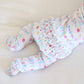 Little Sibling Zipper Footie: Little Sister / 0-3 months
