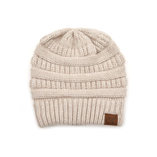 CC Snuggly Soft Yarn Beanie - Beige