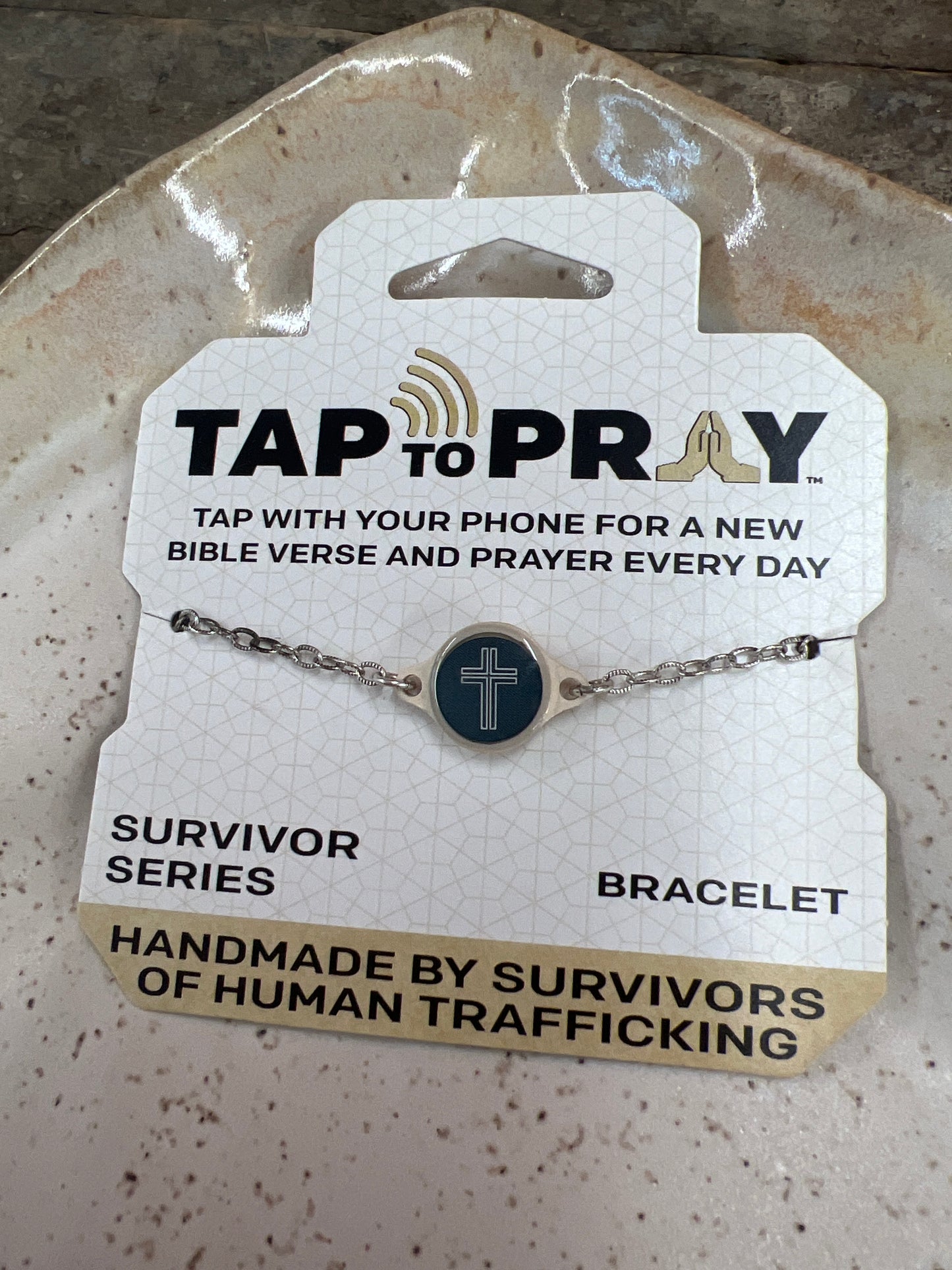 Tap to Pray - Survivor Series -  Slate + Cross