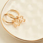 Cera Gold Frame Cross Earrings