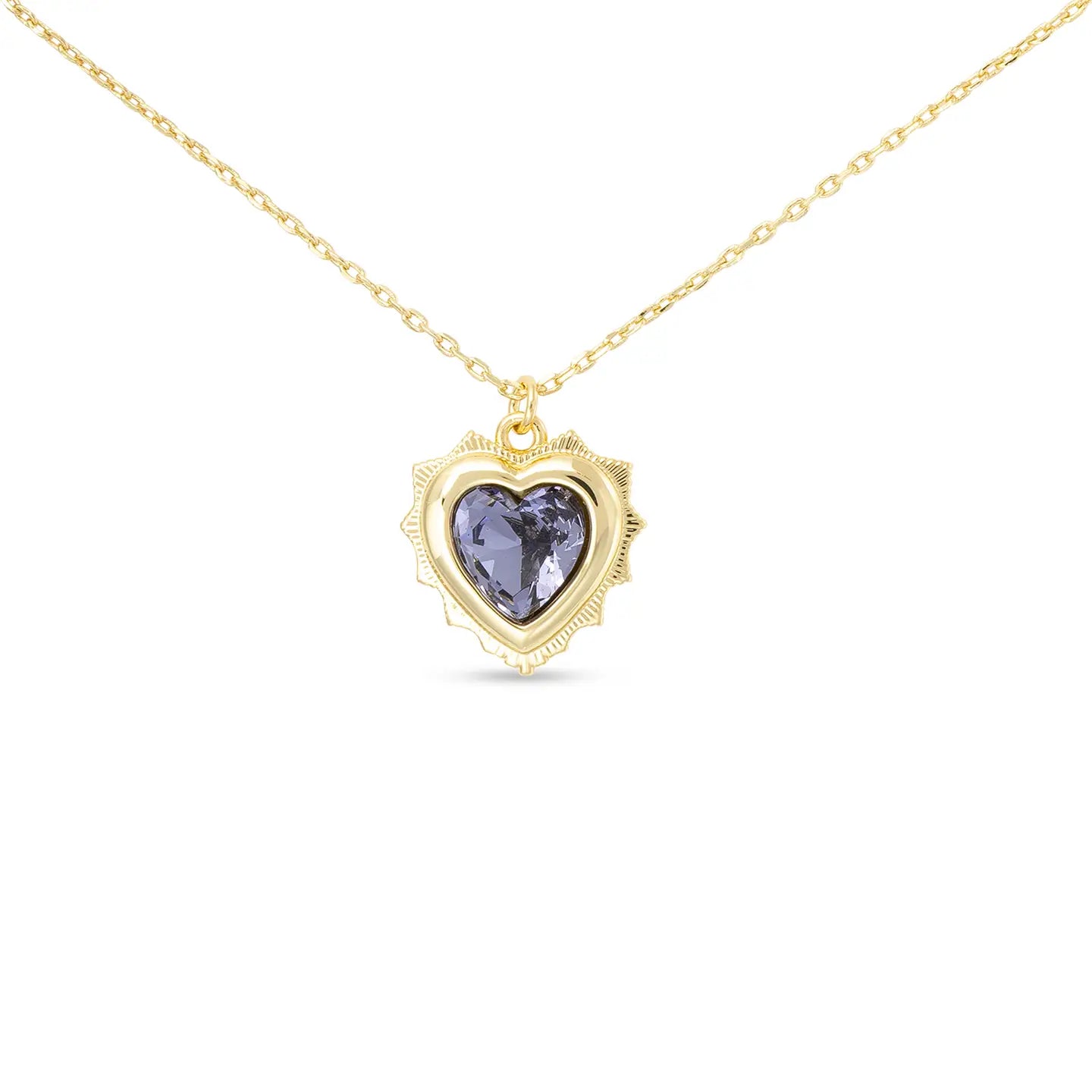 Birthstone Heart Necklaces