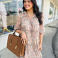 VINTAGE FLORAL TIERED RUFFLE DRESS