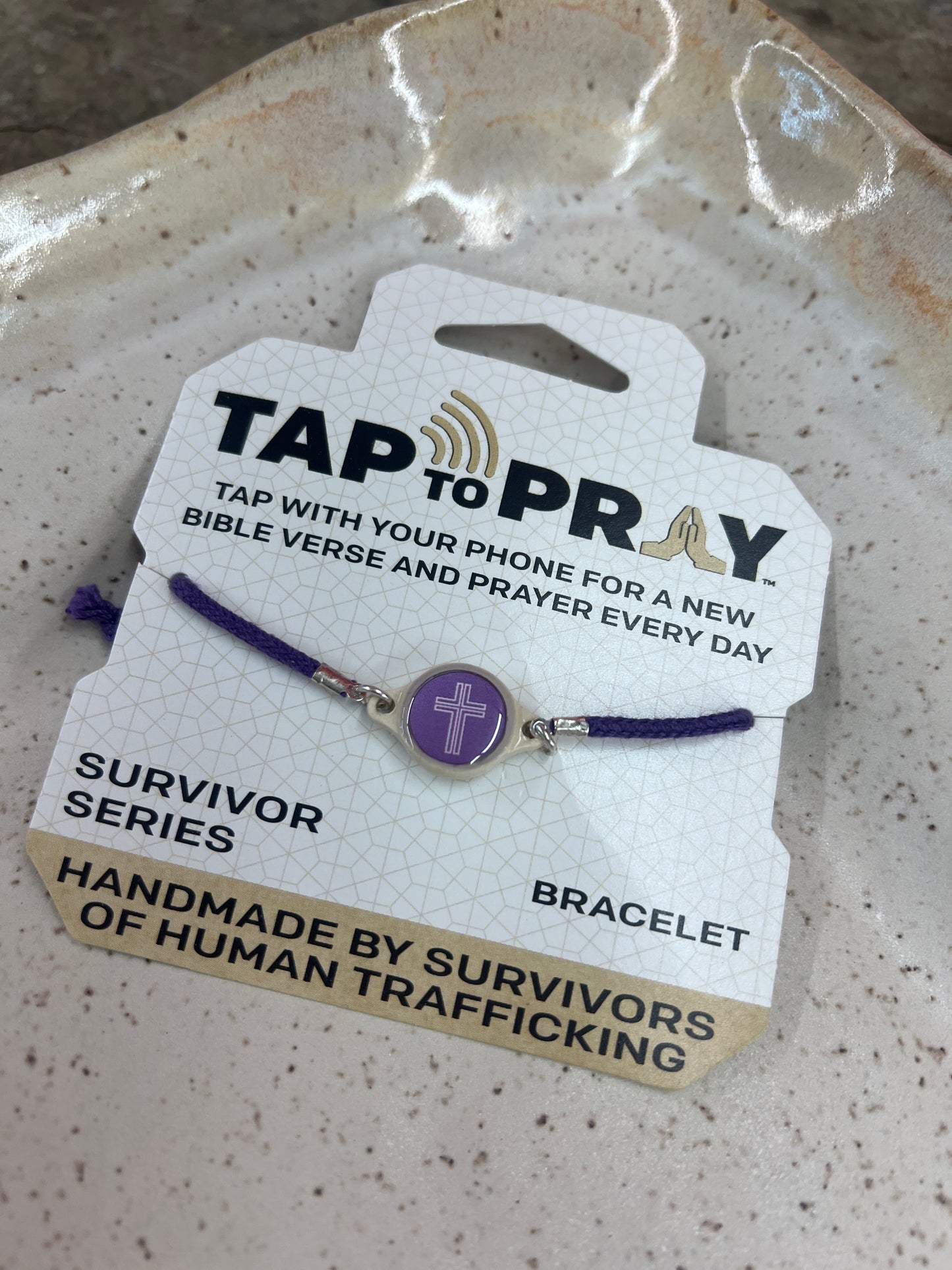 Tap to Pray - Survivor Series - Amethyst + Cross