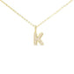 Gold CZ Large - Initial Necklaces