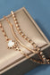 BAR HEART BALL CHAIN MULTI LAYERED BRACELET | GOLD