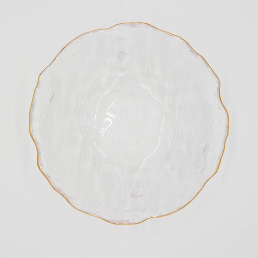 Provence Serving Bowl - Clear + Gold