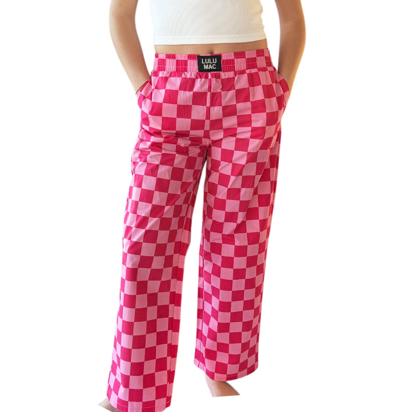 PINK CHECKERED PANT