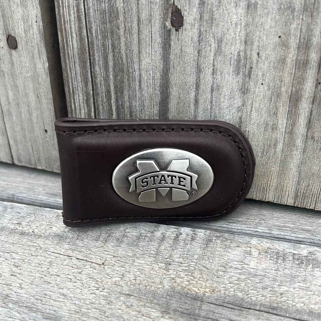 Zep-Pro + Light Brown Crazy Horse Magnetic Money Clip