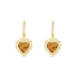 Birthstone Heart Earrings