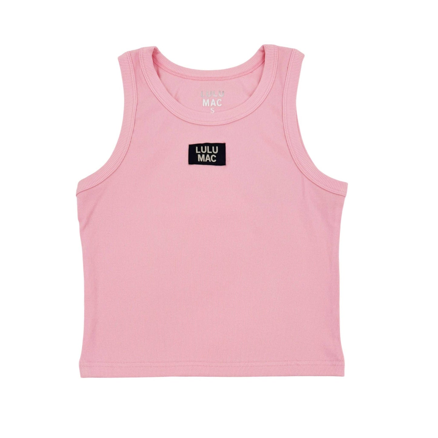 LIGHT PINK LULU MAC SOLID TANK TOPS