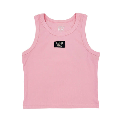 LIGHT PINK LULU MAC SOLID TANK TOPS