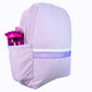 Lilac Seersucker Medium Backpack w/ Pocket