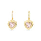 Birthstone Heart Earrings