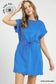 Cerulean Blue Scallop Knit Dress
