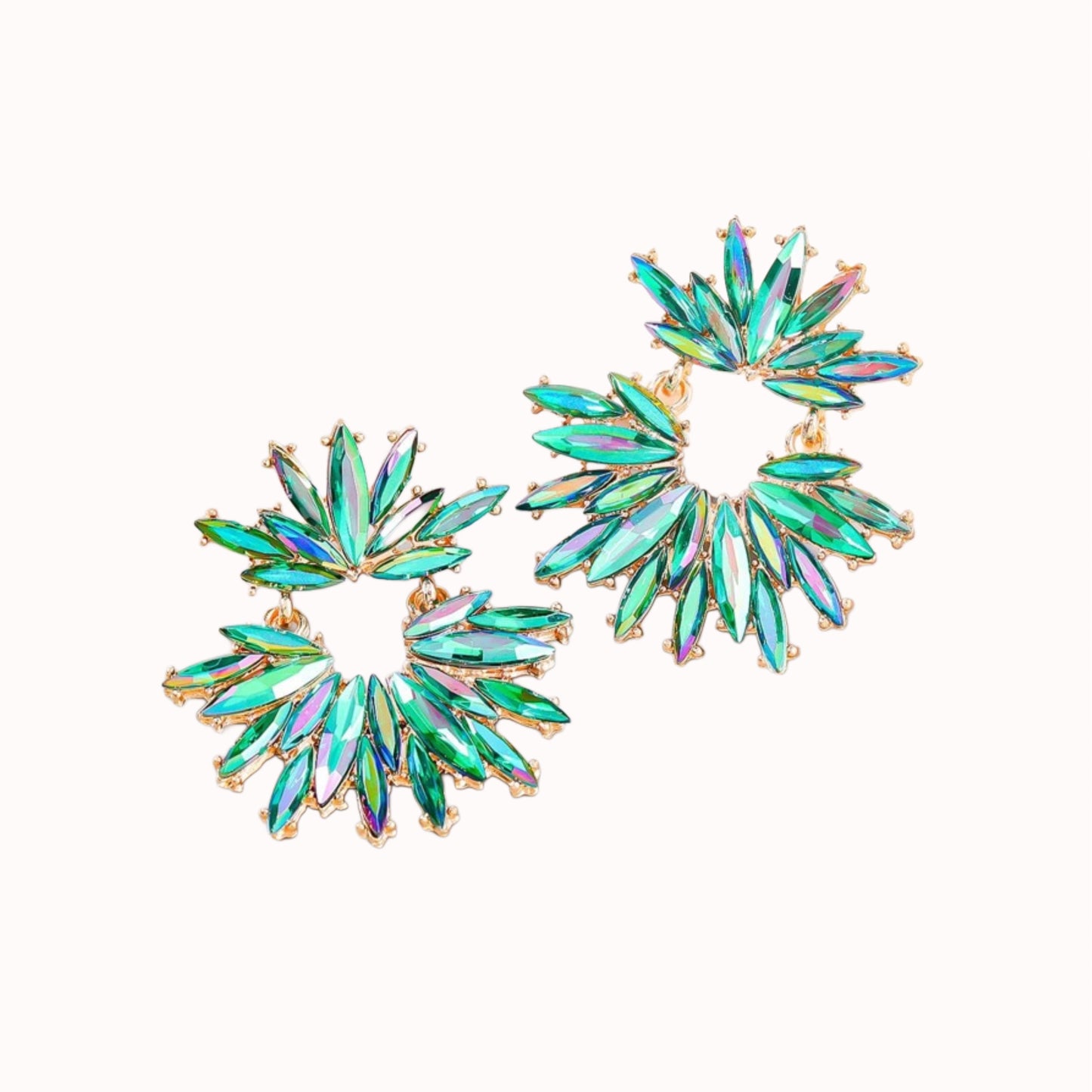 Cluster Stone Earrings