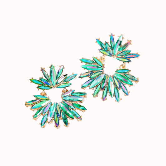 Cluster Stone Earrings