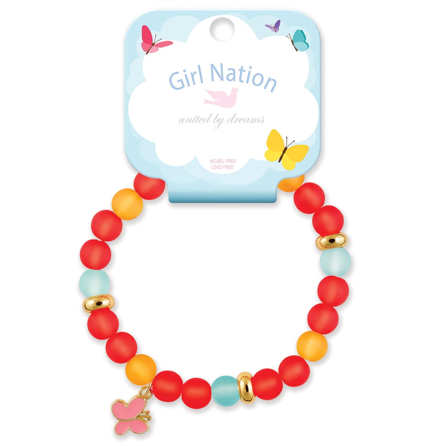 Color Me Happy Orange Butterfly Bracelet