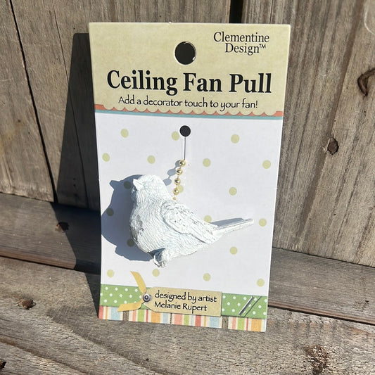 Shabby Bird Fan Pull