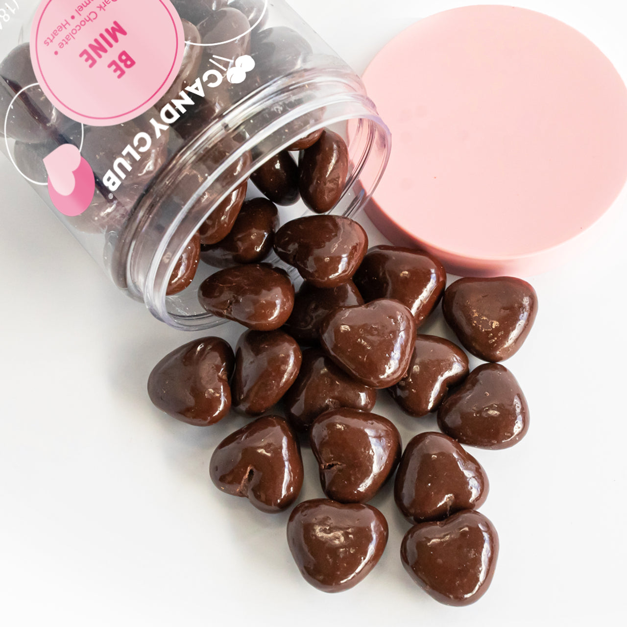 Be Mine •  Dark Chocolate Caramel Hearts