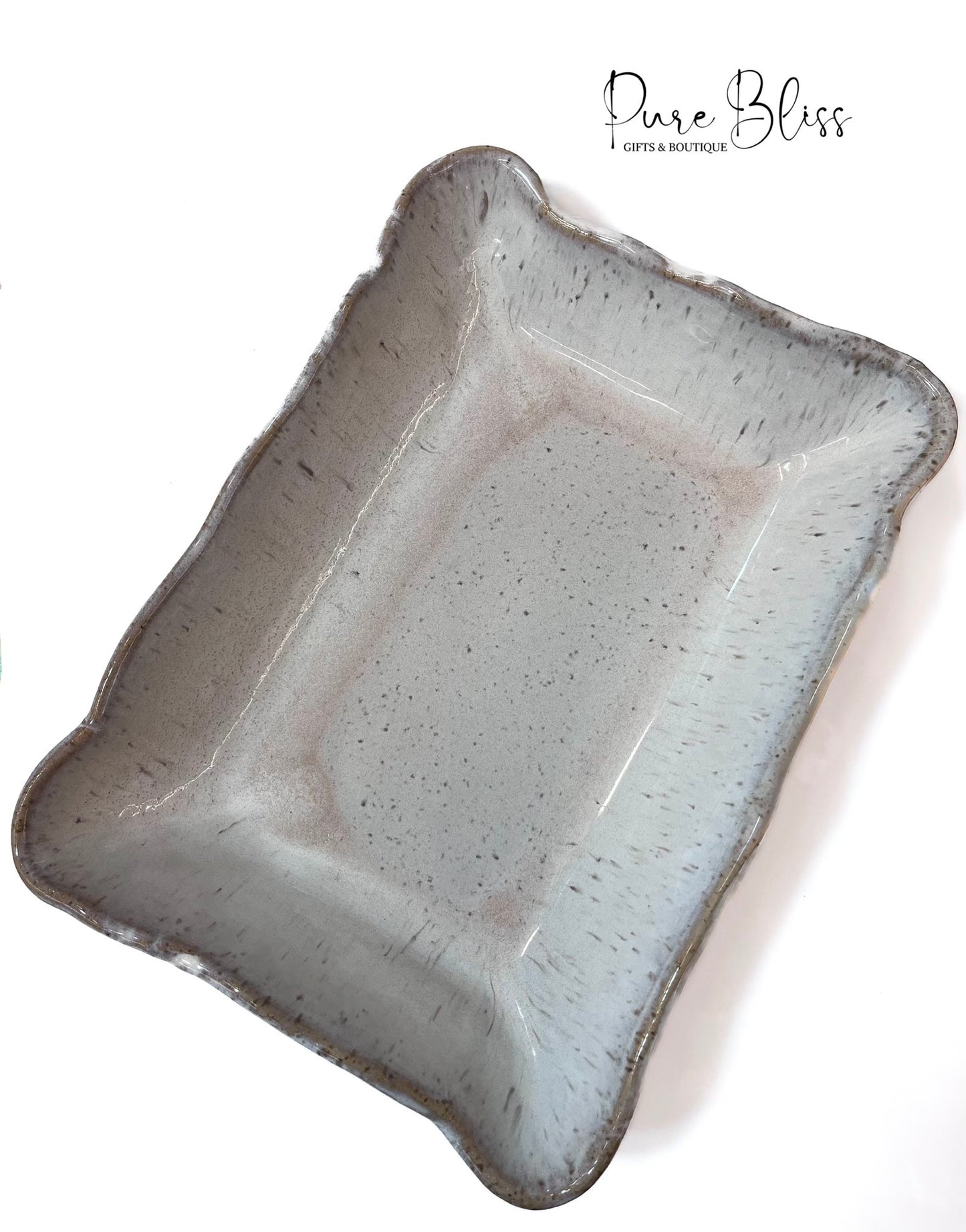 Chantilly Cream Waved Rectangle Baker