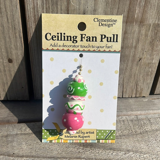 Pink/Green Stack Fan Pull