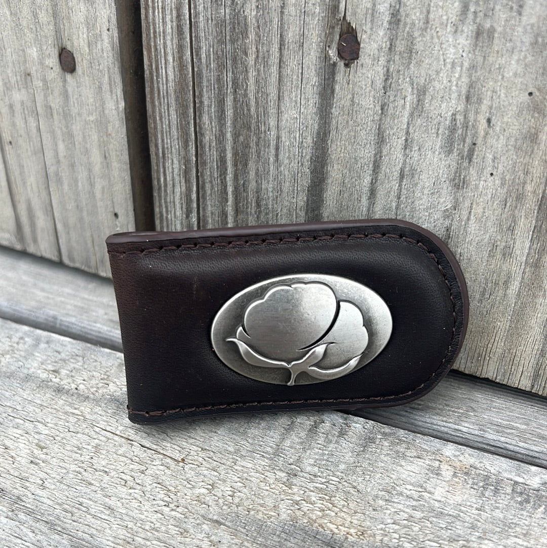 Zep-Pro + Light Brown Crazy Horse Magnetic Money Clip