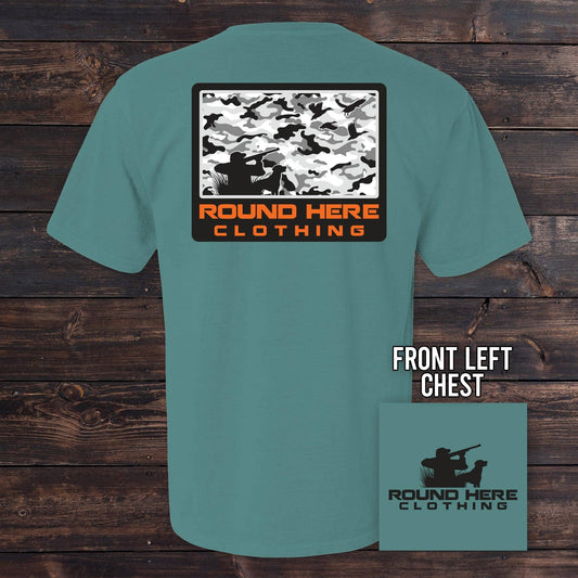 'Round Here Emerald Duck Camo Tee