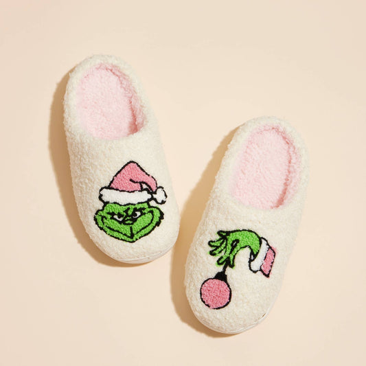 Grinch House Slippers - Kids