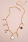 CHARM NECKLACE-CLOVER BOW CROSS HEART FLOWER | GOLD