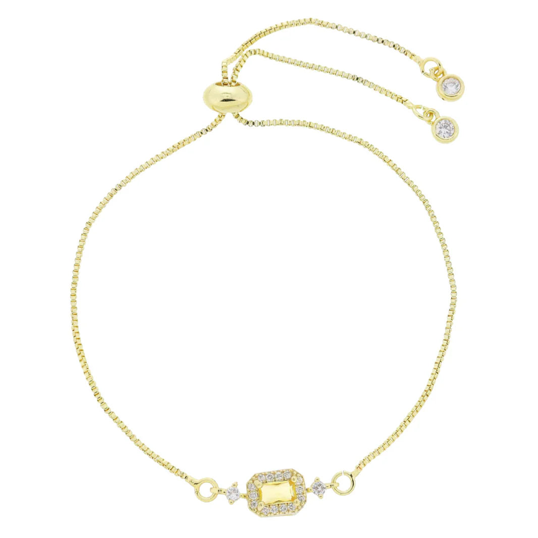 My Month Is Gold 18K Mini Crystal Birthstone Bracelet