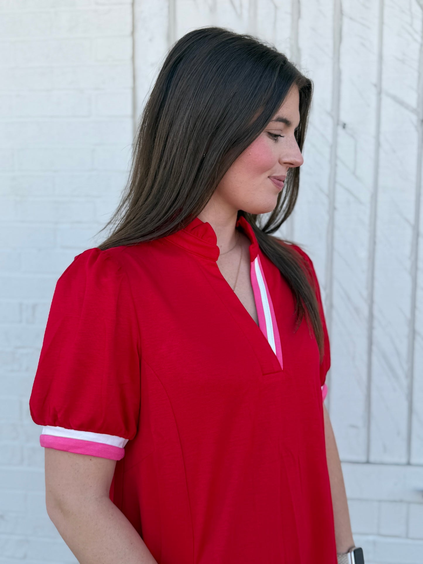 Red Polo Knit Dress