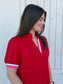 Red Polo Knit Dress