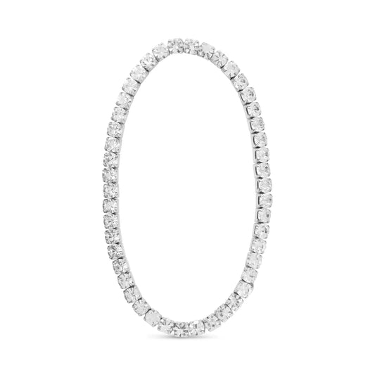 Silver Clear Stretch Tennis Bracelet